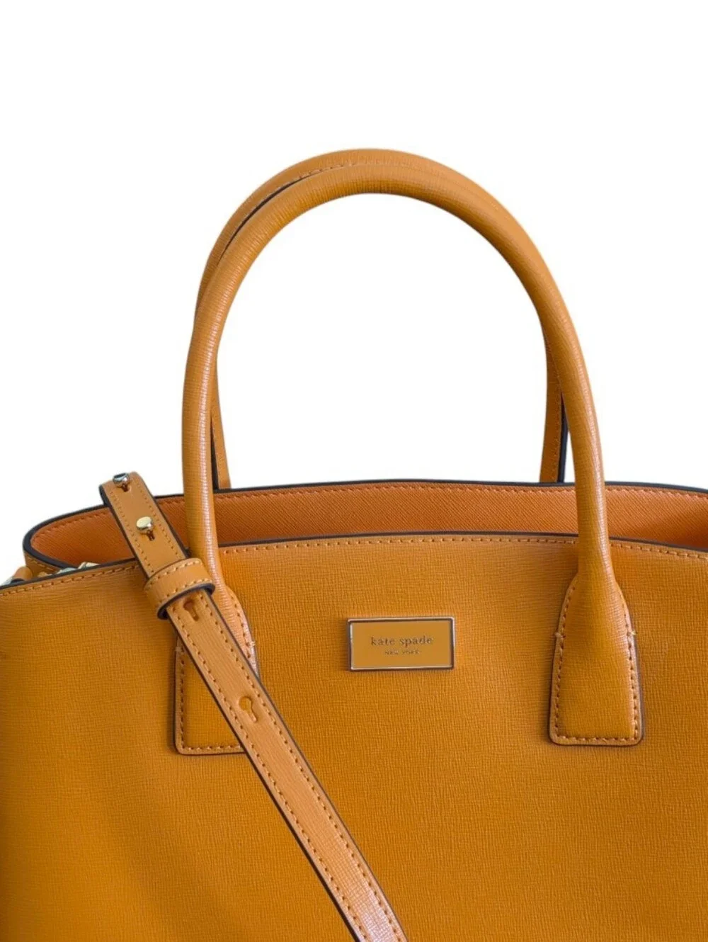 Kate Spade ♠️ New York Serena Saffiano Leather Satchel Bag Orange Tangerine